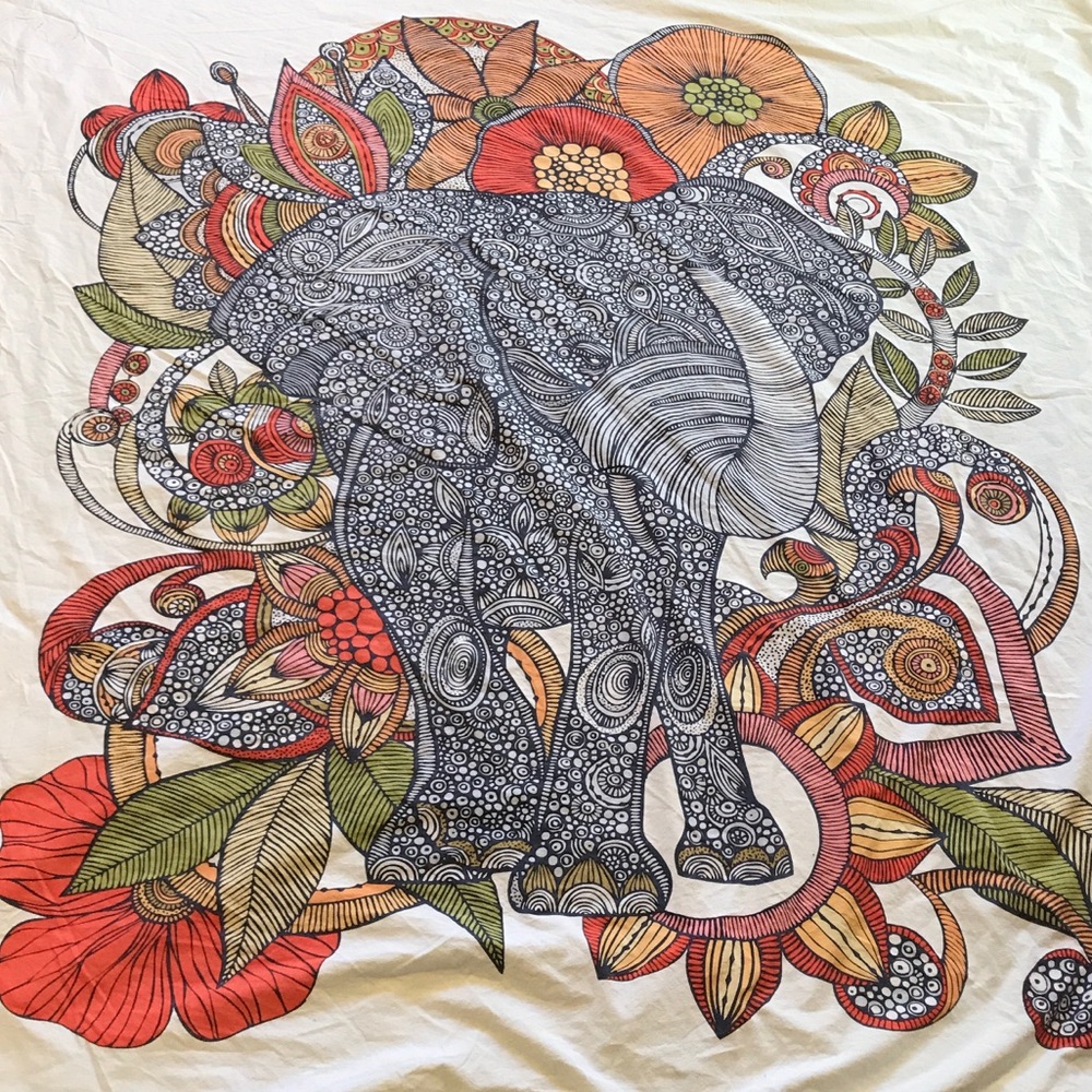Queen size elephant duvet cover